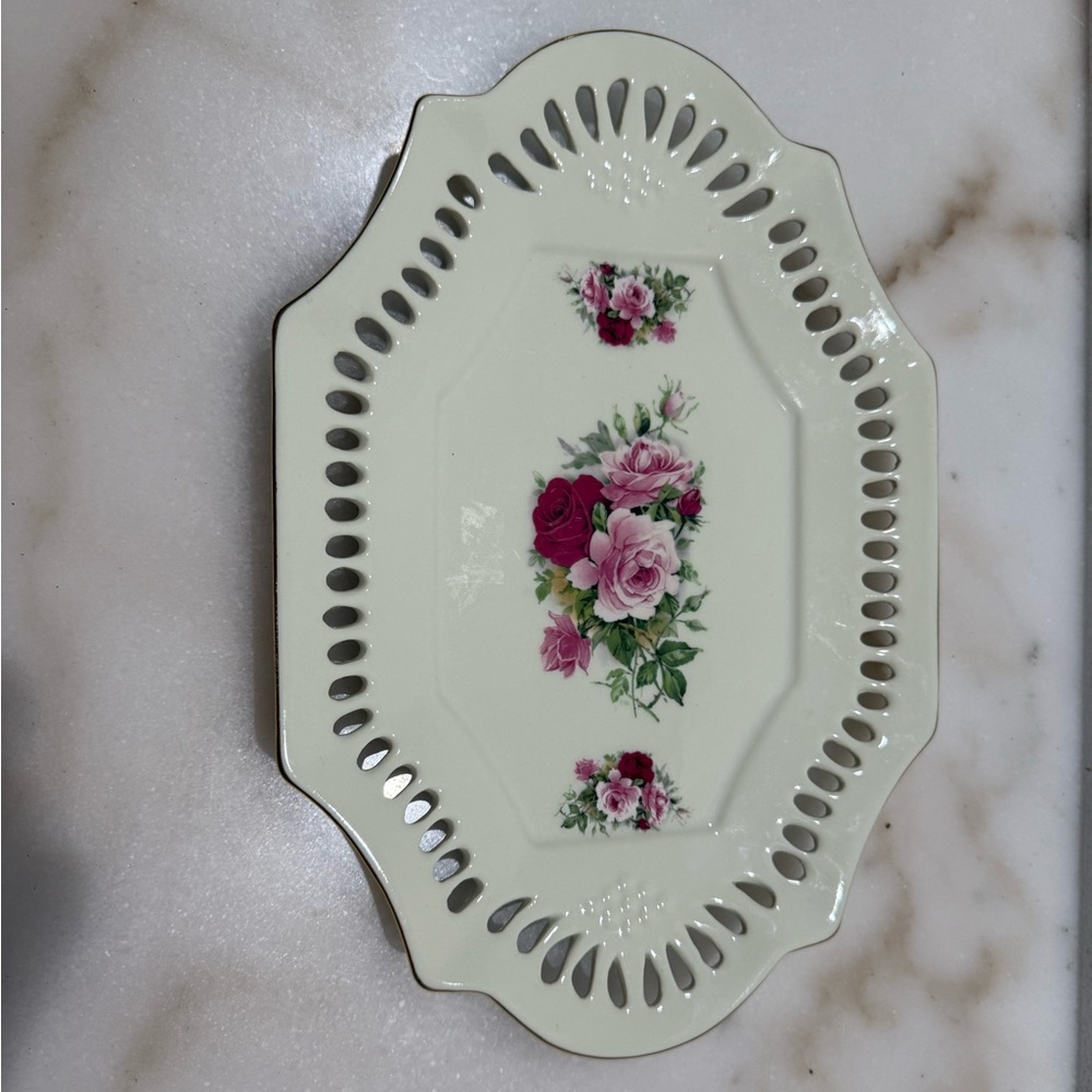 Floral Decorative Porcelain Tray